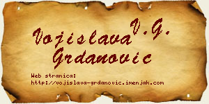 Vojislava Grdanović vizit kartica